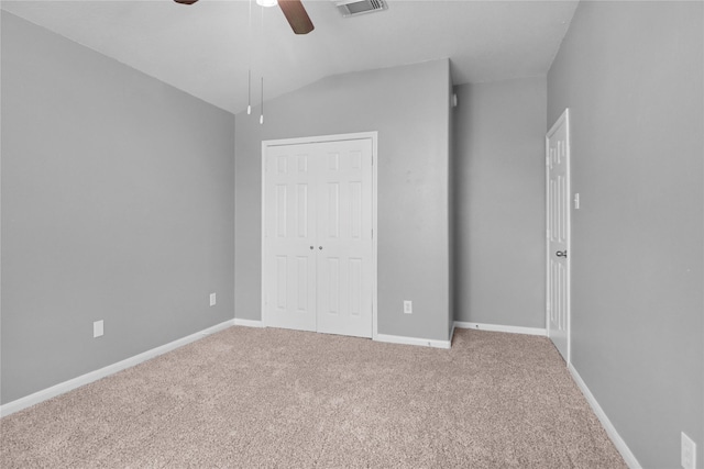 21618 Falvel Lake Dr, Spring, TX 77388 - unfurnished bedroom with carpet, a closet, baseboards, and visible vents
