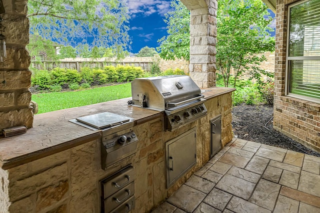 1006 Cross Hollow Ln, Katy, TX 77494 - view of patio with fence and area for grilling