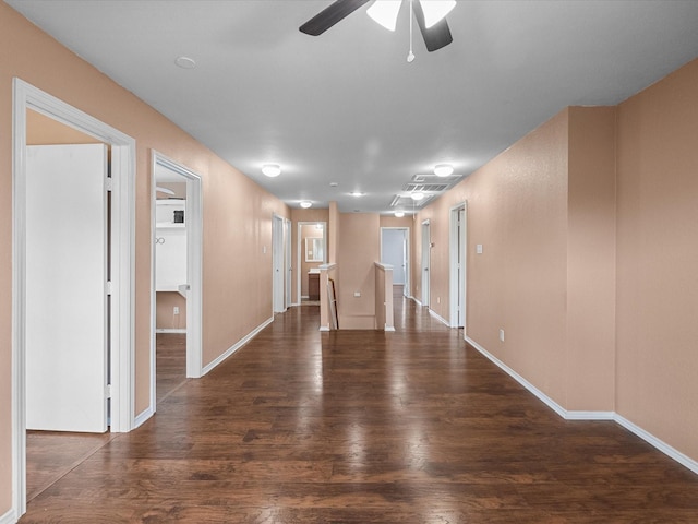 7914 Cypress Edge Dr, Cypress, TX 77433 - corridor with dark wood finished floors and baseboards