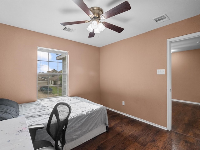 7914 Cypress Edge Dr, Cypress, TX 77433 - bedroom featuring wood finished floors, baseboards, and ceiling fan