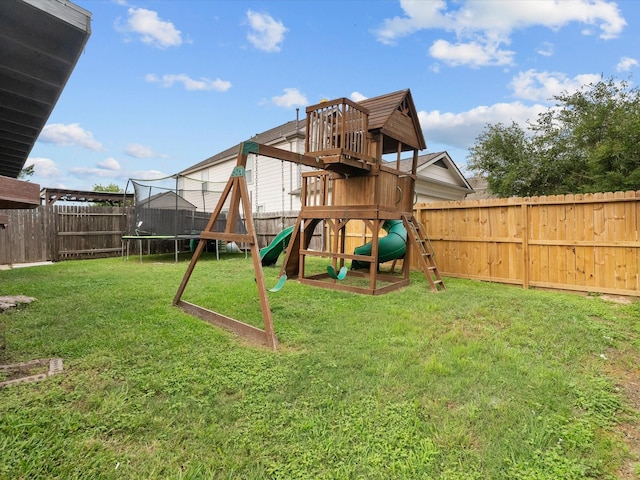7914 Cypress Edge Dr, Cypress, TX 77433 - view of jungle gym featuring a trampoline