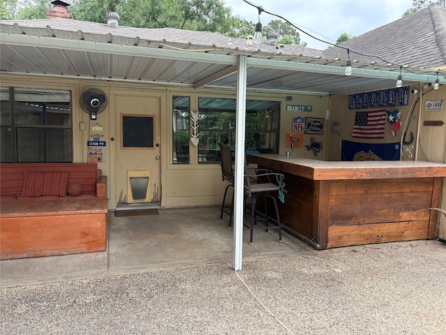 view of patio / terrace with outdoor dry bar