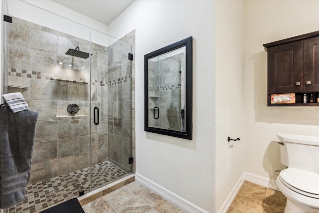 1210 Persimmon Pass, Fischer, TX 78623 - full bathroom with toilet, a stall shower, and baseboards