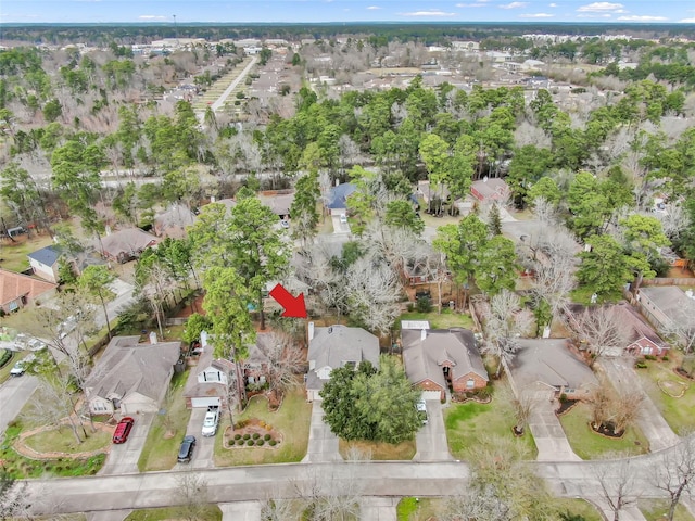 22 Almond Branch Pl, The Woodlands, TX 77382 - aerial view of property's location featuring nearby suburban area