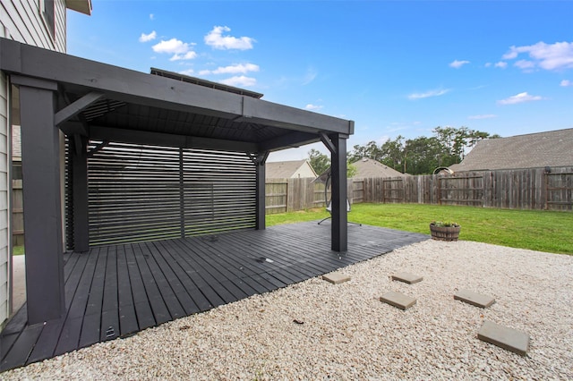 16129 Barge Way, Crosby, TX 77532 - view of patio / terrace with a wooden deck