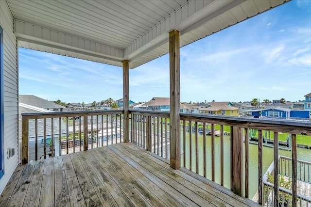 28 Dolphin St, Bayou Vista, TX 77563 - wooden deck featuring a residential view