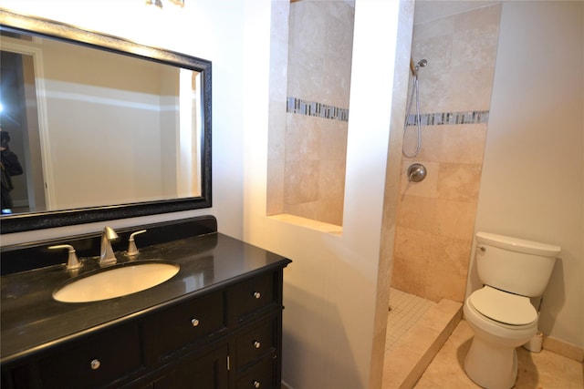 14459 Misty Meadow Ln, Houston, TX 77079 - full bathroom featuring toilet, a tile shower, and vanity