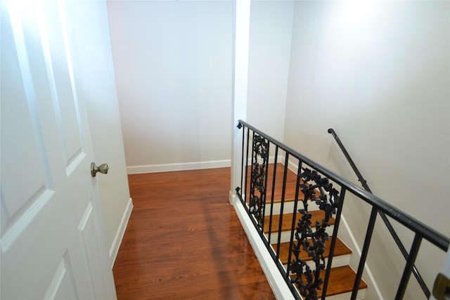 14459 Misty Meadow Ln, Houston, TX 77079 - stairs with wood finished floors and baseboards