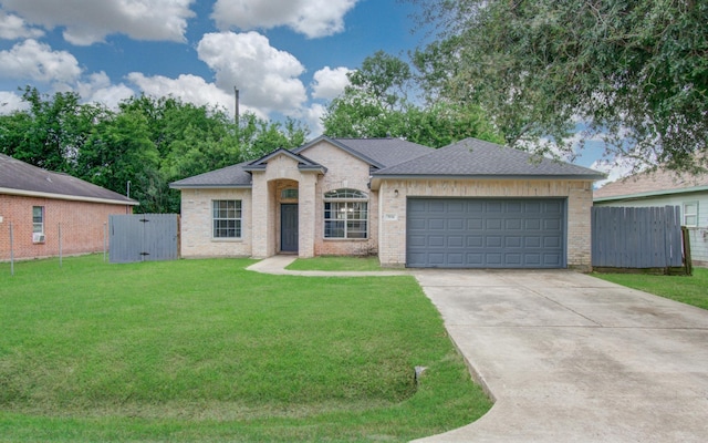 3116 Grassmere St, Houston, TX 77051 - single story home featuring concrete driveway, an attached garage, brick siding, a shingled roof, and a gate