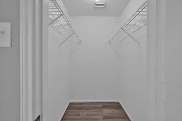 spacious closet featuring wood finished floors