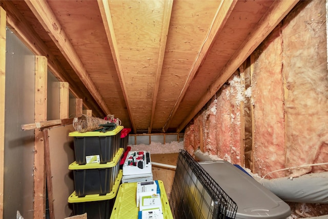 view of attic