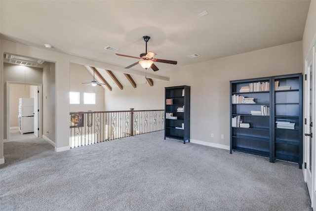 6919 Champion Trl, Katy, TX 77493 - additional living space with ceiling fan, carpet floors, and baseboards