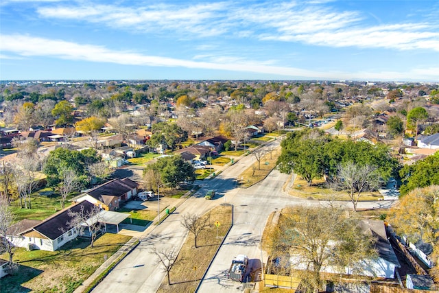 aerial view of residential area