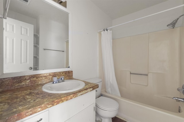 217 Lazy Ln, Conroe, TX 77301 - bathroom with vanity, shower / bath combo, and toilet