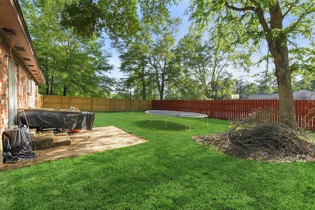 217 Lazy Ln, Conroe, TX 77301 - view of yard featuring a trampoline
