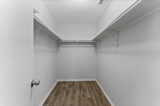spacious closet featuring wood finished floors
