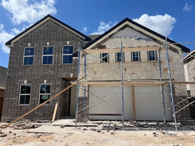 21242 Blue Bluff Dr, Cypress, TX 77433 - back of property featuring brick siding and a garage