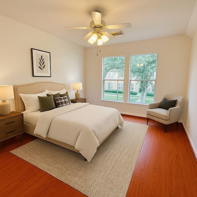 6334 Goodlowe Park, Sugar Land, TX 77479 - bedroom with wood finished floors and a ceiling fan