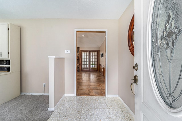 1618 Monroe Dr, Deer Park, TX 77536 - entrance foyer featuring baseboards and french doors