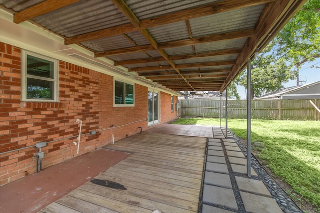 view of wooden terrace