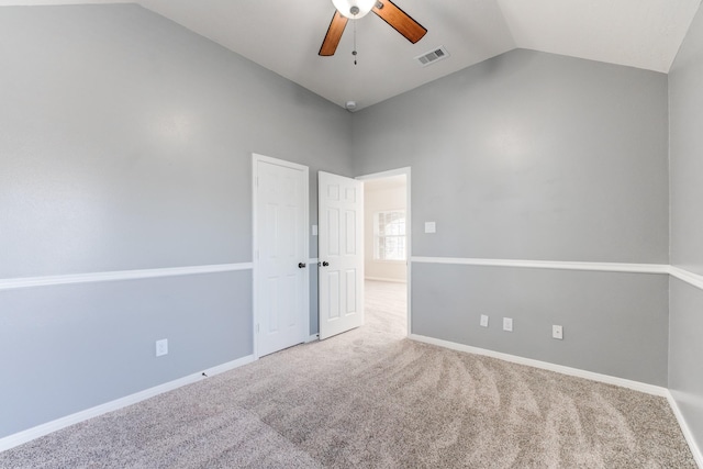 8246 Mandalay Bay Dr, Baytown, TX 77523 - carpeted empty room featuring a ceiling fan, baseboards, and high vaulted ceiling