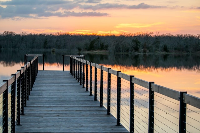 3923 Millican Creek Trl, College Station, TX 77845 - dock featuring a water view and a view of trees