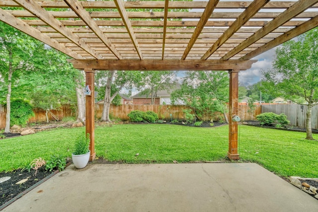 view of patio / terrace with a pergola