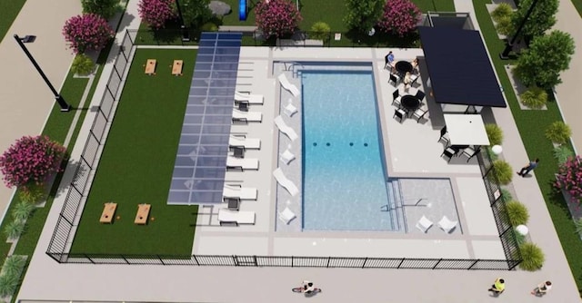1711 Bologna Ln, Houston, TX 77055 - aerial view of a pool