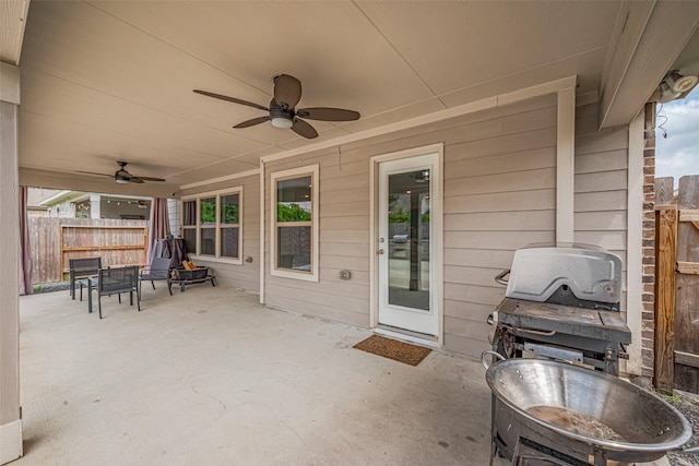 20864 Sheffield Park Dr, Porter, TX 77365 - view of patio / terrace featuring a ceiling fan