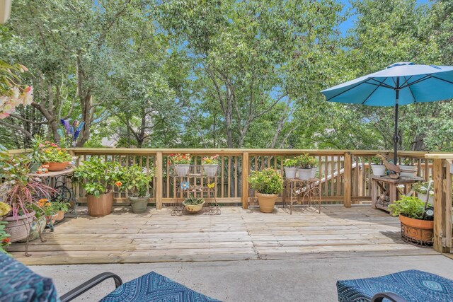 view of wooden deck