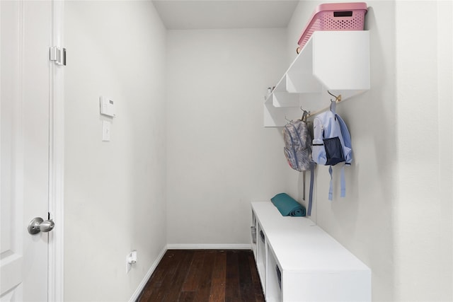 9615 Carson Ln, Iowa Colony, TX 77583 - mudroom with dark wood finished floors and baseboards