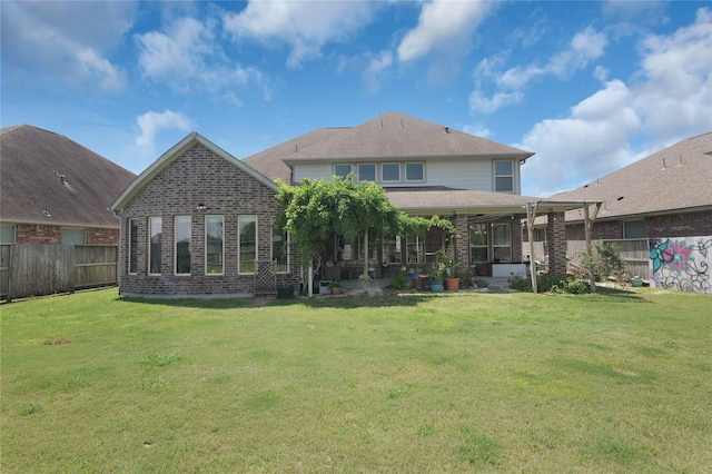 9615 Carson Ln, Iowa Colony, TX 77583 - rear view of house with brick siding