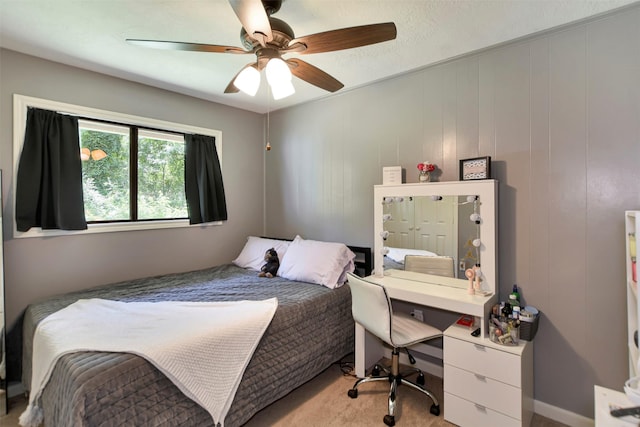 26410 Anderson Rd, Magnolia, TX 77354 - bedroom with a desk and ceiling fan