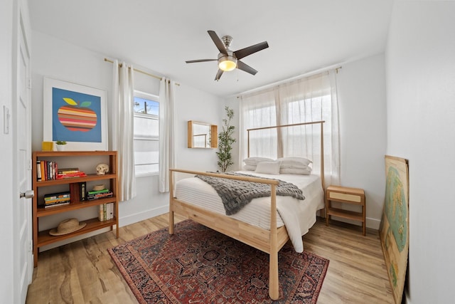 717 E 23rd St, Houston, TX 77008 - bedroom with light wood-type flooring, multiple windows, and baseboards
