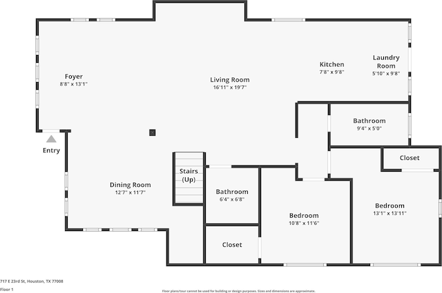 717 E 23rd St, Houston, TX 77008 - home floor plan