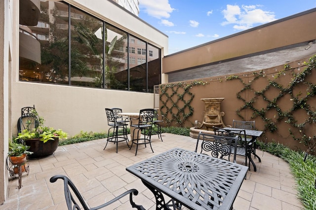 view of patio / terrace featuring outdoor dining space