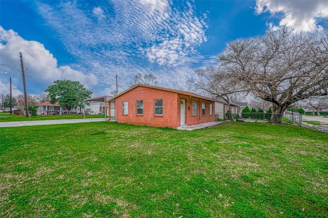 view of property exterior with driveway and stucco siding