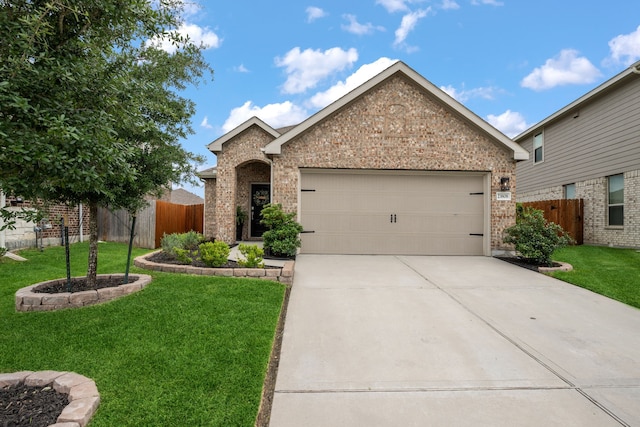 23808 Flora Rosso Way, New Caney, TX 77357 - ranch-style home featuring brick siding, driveway, and a garage