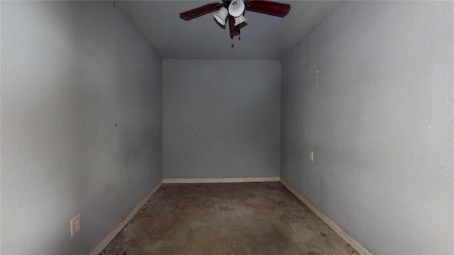 415 Briarcliff Dr, Houston, TX 77076 - spare room with ceiling fan, concrete flooring, and baseboards