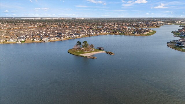 9438 Caddo Ridge Ln, Cypress, TX 77433 - aerial view of residential area featuring a large body of water