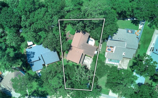 aerial view of property's location featuring property boundaries highlighted