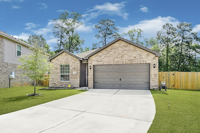 10707 Lost Maples Dr, Cleveland, TX 77328 - single story home with brick siding, concrete driveway, and a garage