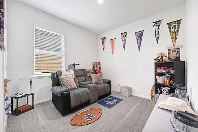 10707 Lost Maples Dr, Cleveland, TX 77328 - carpeted living area featuring baseboards and recessed lighting