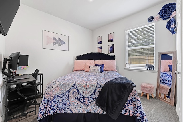 10707 Lost Maples Dr, Cleveland, TX 77328 - bedroom featuring carpet flooring, baseboards, and a desk