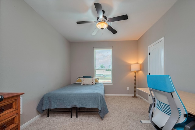 503 Weisinger Dr, Magnolia, TX 77354 - bedroom featuring carpet flooring, baseboards, and a ceiling fan