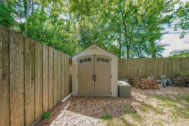 503 Weisinger Dr, Magnolia, TX 77354 - view of shed with a fenced backyard