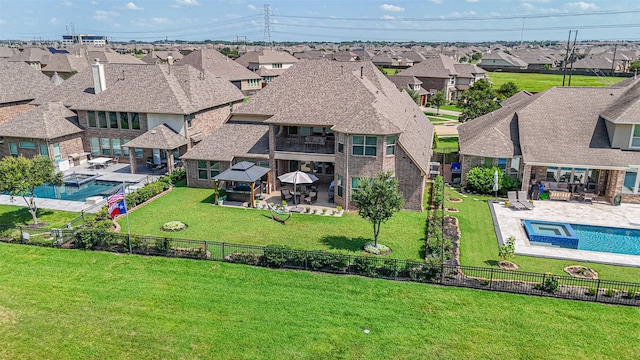 23615 Dolci Ln, Richmond, TX 77406 - aerial view of residential area featuring a pool