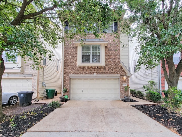 1241 Prince St, Houston, TX 77008 - traditional-style home featuring an attached garage, brick siding, and concrete driveway