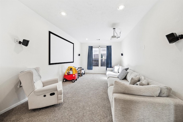 13003 Foxwood Creek Ln, Houston, TX 77044 - home theater with carpet, baseboards, and recessed lighting