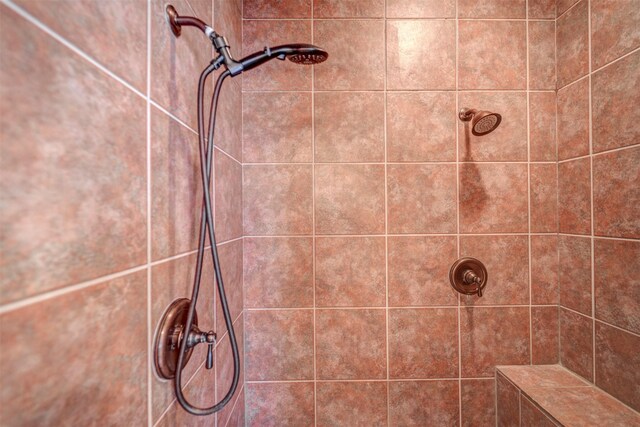 bathroom view of a tile shower